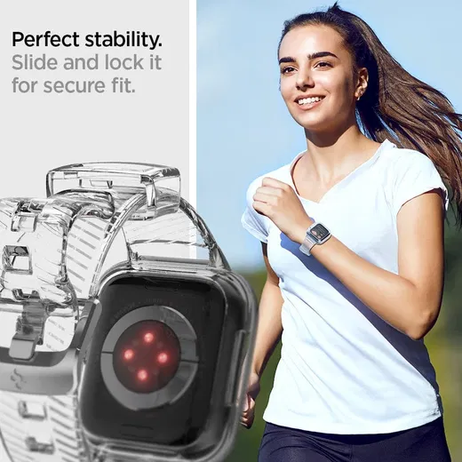 Spigen Liquid Crystal Pro Apple Watch 41MM/40MM Hoesje en Bandje Transparant afbeelding 7