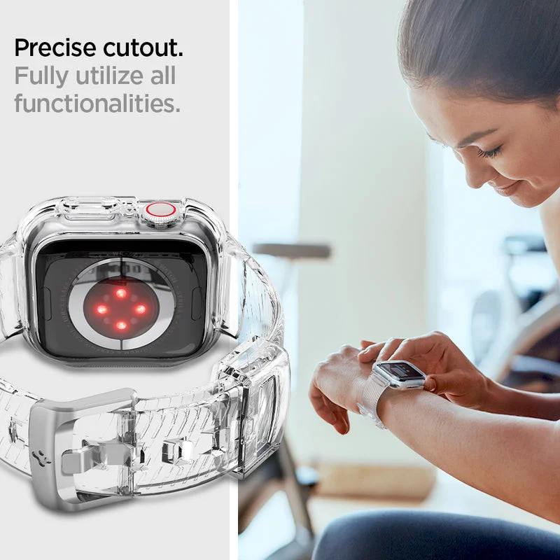 Spigen Liquid Crystal Pro Apple Watch 41MM/40MM Hoesje en Bandje Transparant afbeelding 8