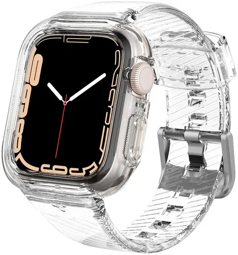 Spigen Liquid Crystal Pro Apple Watch 41MM/40MM Hoesje en Bandje Transparant afbeelding 1