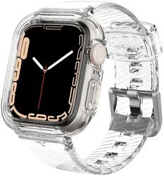 Spigen Liquid Crystal Pro Apple Watch 41MM/40MM Hoesje en Bandje Transparant afbeelding