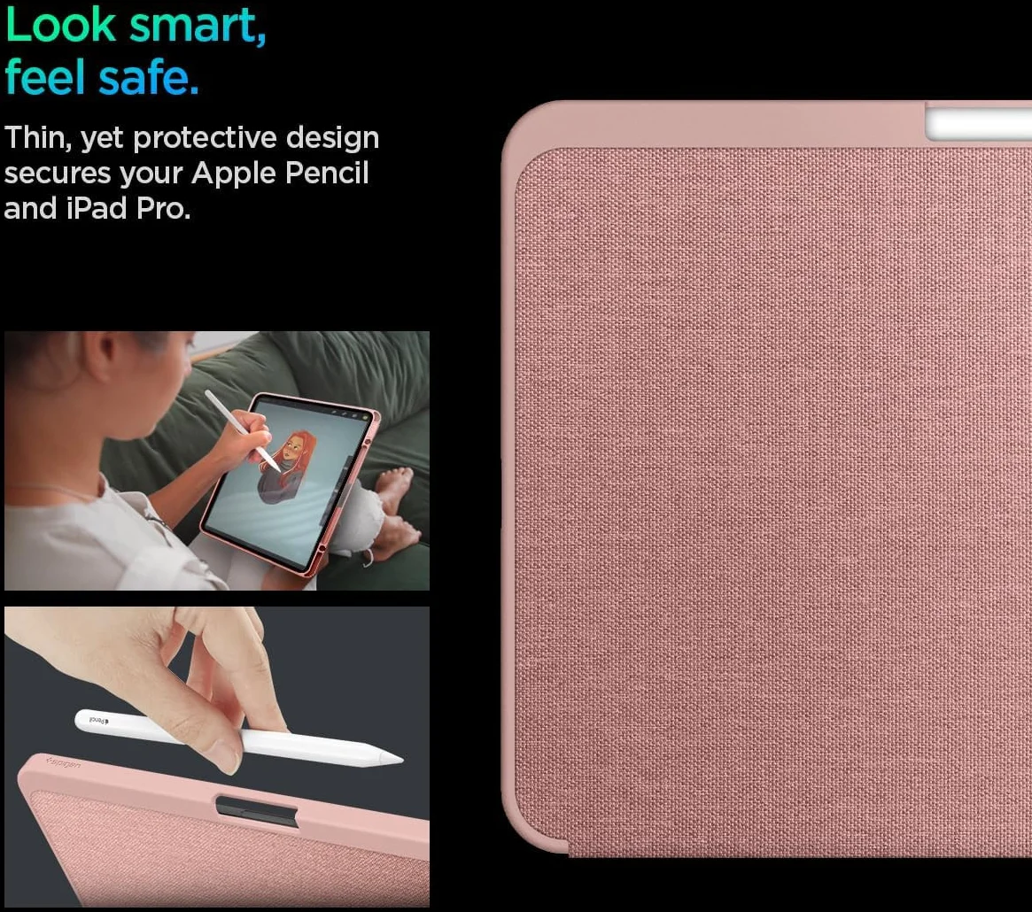 Spigen Urban Fit iPad Pro 11 (2024/2025) Hoes Book Case Roze afbeelding 3