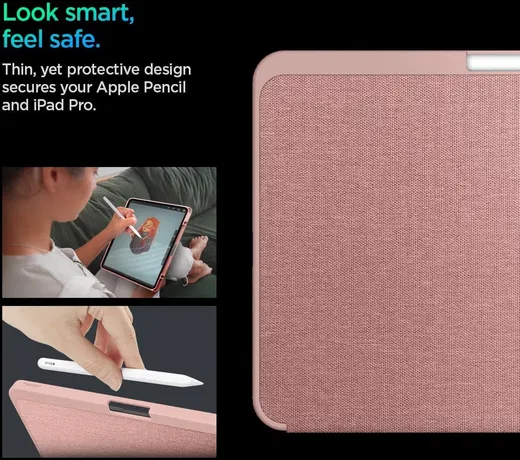 Spigen Urban Fit iPad Pro 11 (2024/2025) Hoes Book Case Roze afbeelding 3
