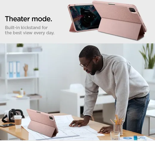 Spigen Urban Fit iPad Pro 11 (2024/2025) Hoes Book Case Roze afbeelding 5