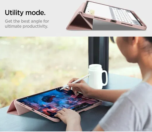 Spigen Urban Fit iPad Pro 11 (2024/2025) Hoes Book Case Roze afbeelding 6