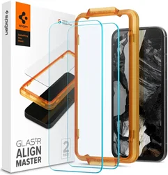 Spigen AlignMaster Google Pixel 8a Screen Protector Tempered Glass (2-Pack) afbeelding