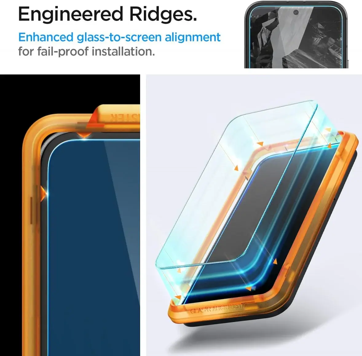 Spigen AlignMaster Google Pixel 8a Screen Protector Tempered Glass (2-Pack) afbeelding 5