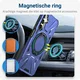 Samsung Galaxy A35 Hoesje MagSafe Magnetische Ring Stand Blauw afbeelding 2