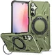 Samsung Galaxy A55 Hoesje MagSafe Magnetische Ring Stand Groen