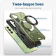 Samsung Galaxy A55 Hoesje MagSafe Magnetische Ring Stand Groen afbeelding 4