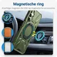 Samsung Galaxy A55 Hoesje MagSafe Magnetische Ring Stand Groen afbeelding 2