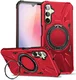 Samsung Galaxy A55 Hoesje MagSafe Magnetische Ring Stand Rood afbeelding 1