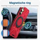 Samsung Galaxy A55 Hoesje MagSafe Magnetische Ring Stand Rood afbeelding 2