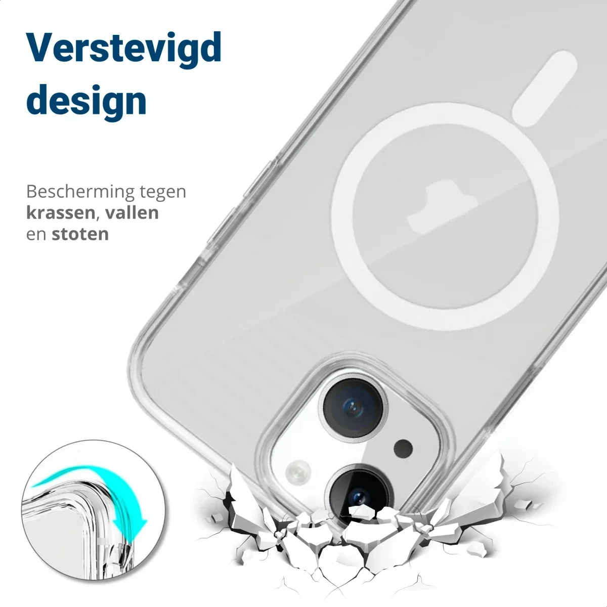 Samsung Galaxy A35 Hoesje met MagSafe Dun TPU Back Cover Transparant afbeelding 2