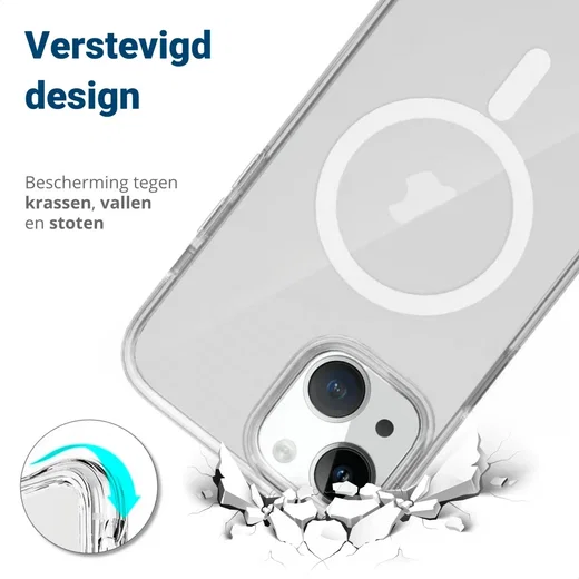 Samsung Galaxy A35 Hoesje met MagSafe Dun TPU Back Cover Transparant afbeelding 2