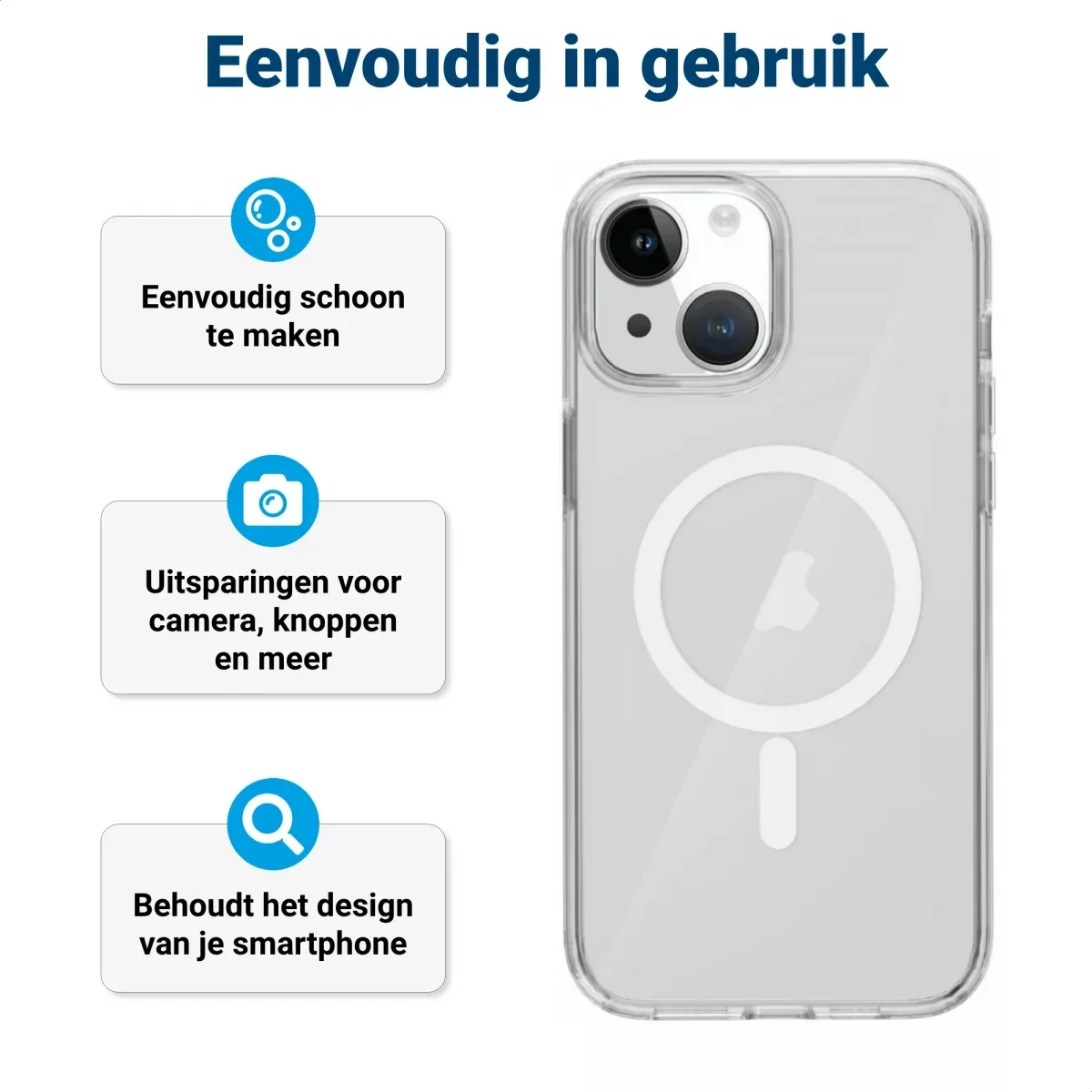 Samsung Galaxy A35 Hoesje met MagSafe Dun TPU Back Cover Transparant afbeelding 4