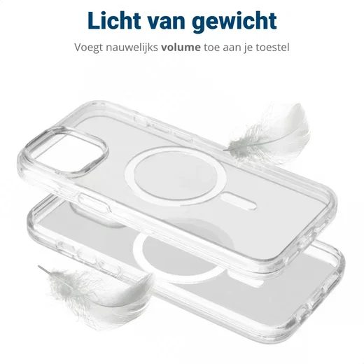 Samsung Galaxy A35 Hoesje met MagSafe Dun TPU Back Cover Transparant afbeelding 5