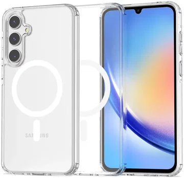 Samsung Galaxy A55 Hoesje met MagSafe Dun TPU Back Cover Transparant