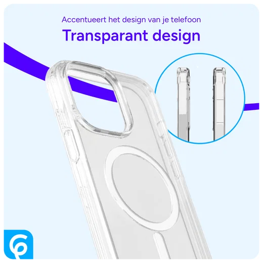 Samsung Galaxy A55 Hoesje met MagSafe Dun TPU Back Cover Transparant afbeelding 6