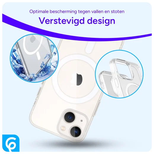 Samsung Galaxy A55 Hoesje met MagSafe Dun TPU Back Cover Transparant afbeelding 2