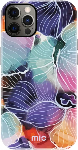 MIO MagSafe Apple iPhone 12 / 12 Pro Hoesje Hard Shell Flowers afbeelding 1