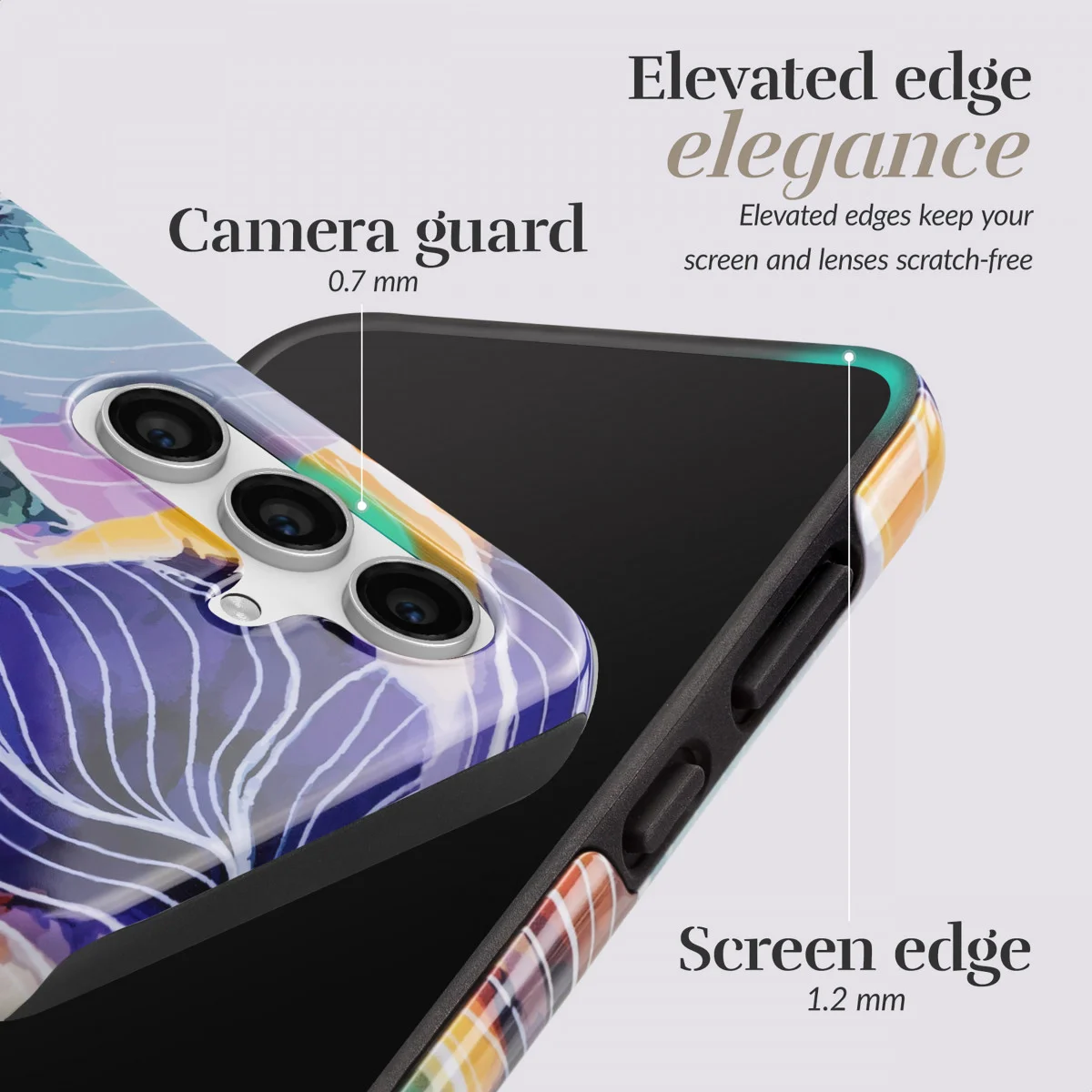 MIO MagSafe Samsung Galaxy A54 Hoesje Hard Shell Cover Flowers afbeelding 5