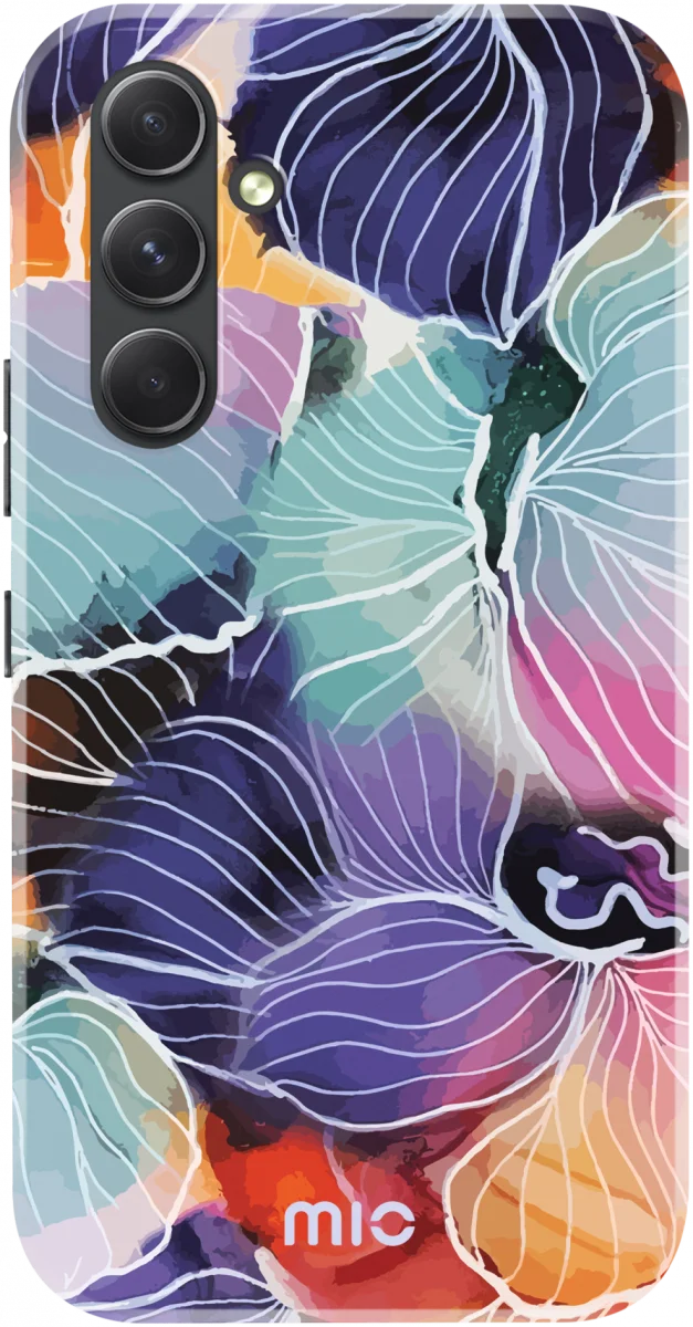 MIO MagSafe Samsung Galaxy A54 Hoesje Hard Shell Cover Flowers afbeelding 1
