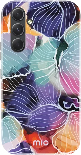 MIO MagSafe Samsung Galaxy A54 Hoesje Hard Shell Cover Flowers afbeelding 1