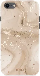 MIO MagSafe iPhone SE (22/20)/8/7 Hoesje Hard Shell Back Cover Gold Marble afbeelding