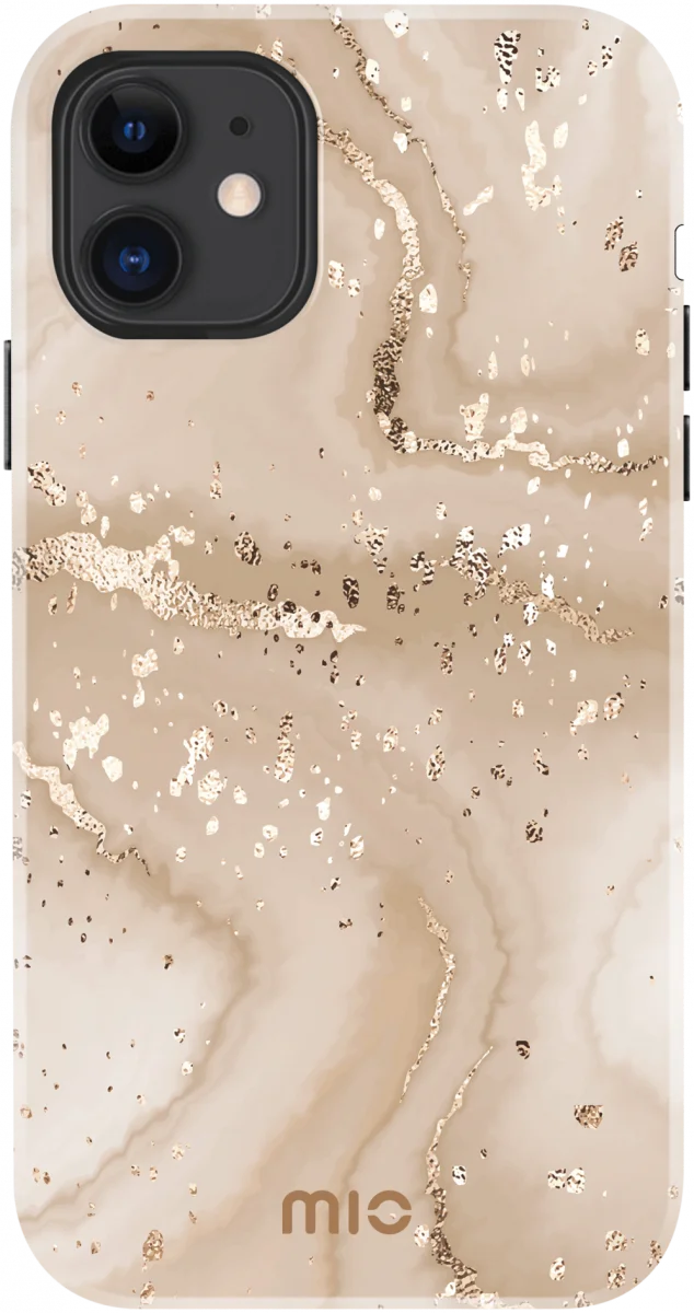 MIO MagSafe Apple iPhone 11 / XR Hoesje Hard Shell Cover Gold Marble afbeelding 1