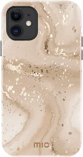 MIO MagSafe Apple iPhone 11 / XR Hoesje Hard Shell Cover Gold Marble afbeelding 1
