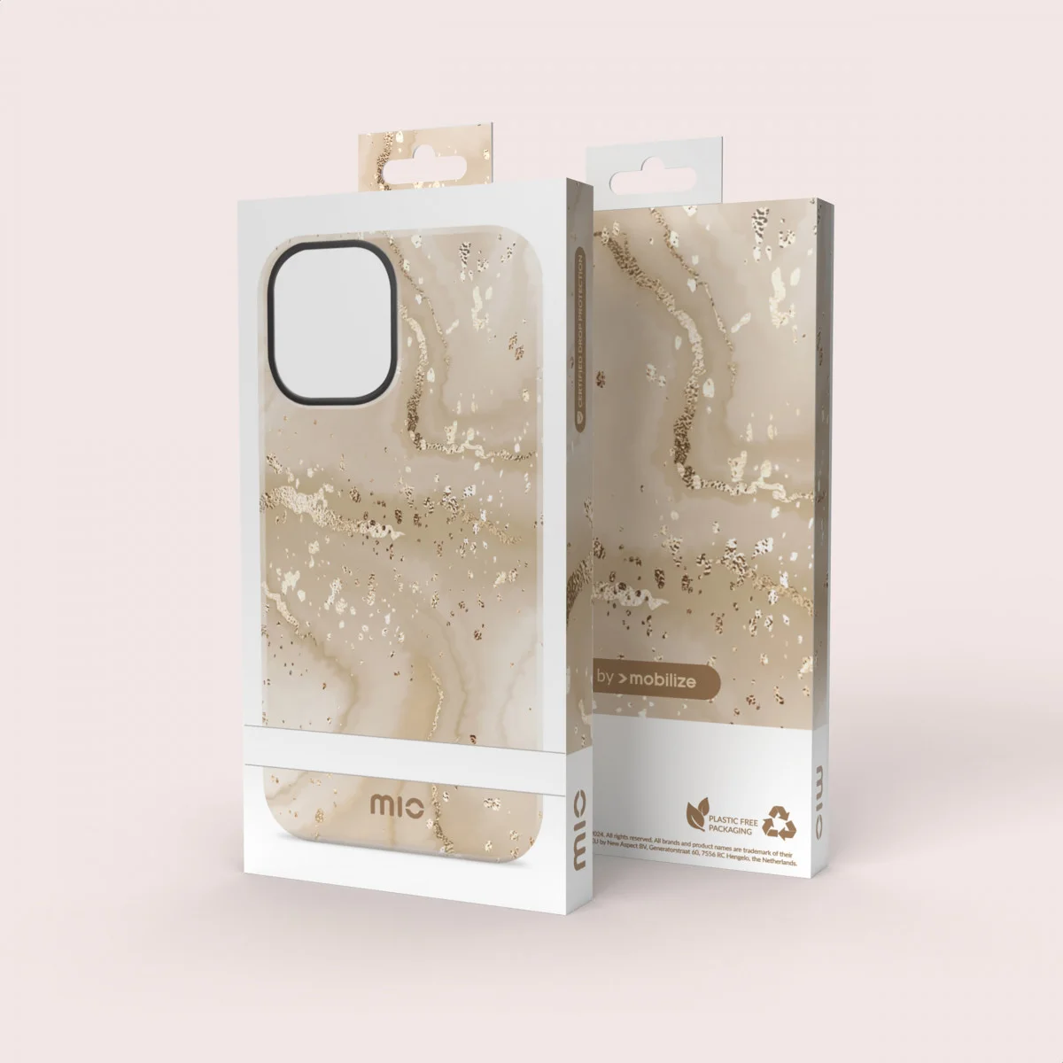 MIO MagSafe Samsung Galaxy S24 Plus Hoesje Hard Shell Gold Marble afbeelding 10