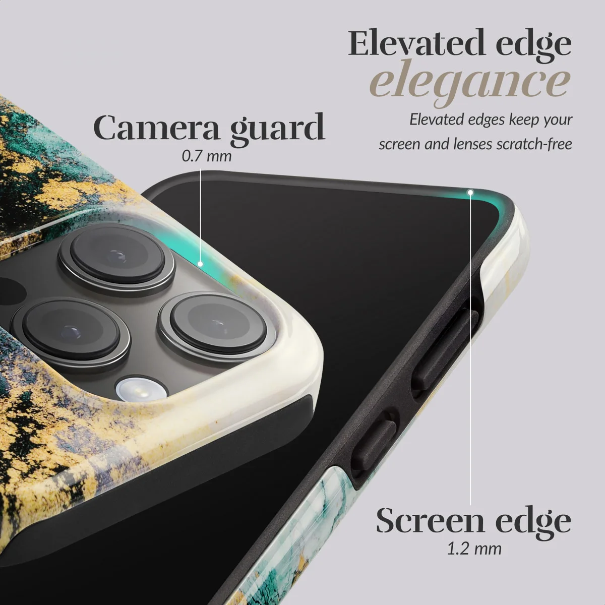 MIO MagSafe Apple iPhone 15 / 14 / 13 Hoesje Back Cover Green Marble afbeelding 5