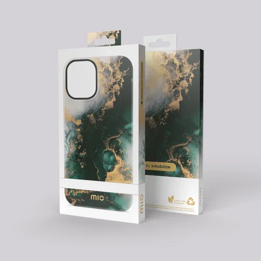 MIO MagSafe Apple iPhone 15 / 14 / 13 Hoesje Back Cover Green Marble afbeelding 10