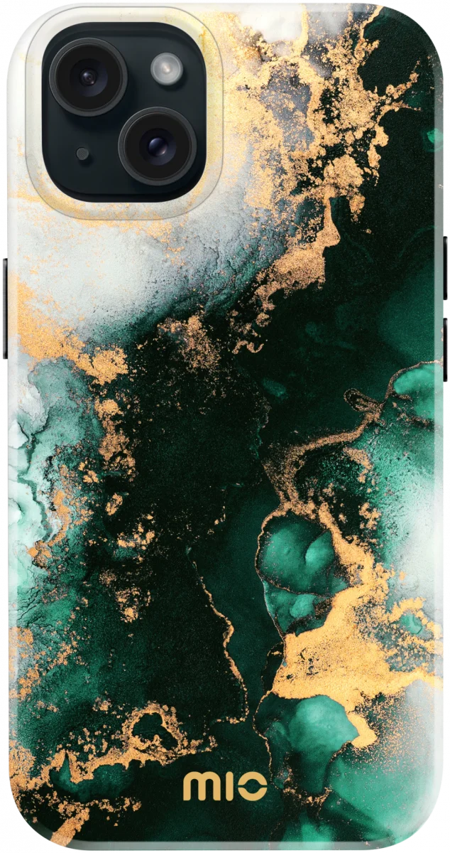 MIO MagSafe Apple iPhone 15 / 14 / 13 Hoesje Back Cover Green Marble afbeelding 1
