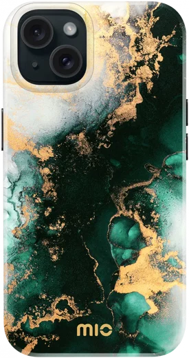 MIO MagSafe Apple iPhone 15 / 14 / 13 Hoesje Back Cover Green Marble afbeelding 1