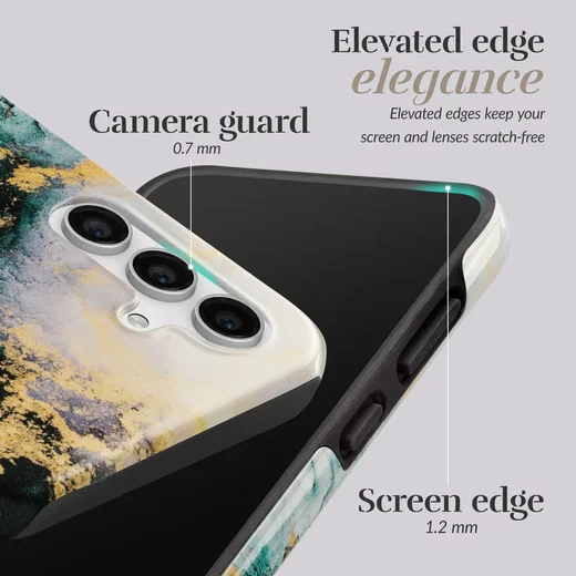 MIO MagSafe Samsung Galaxy A55 Hoesje Hard Shell Back Cover Green Marble afbeelding 5