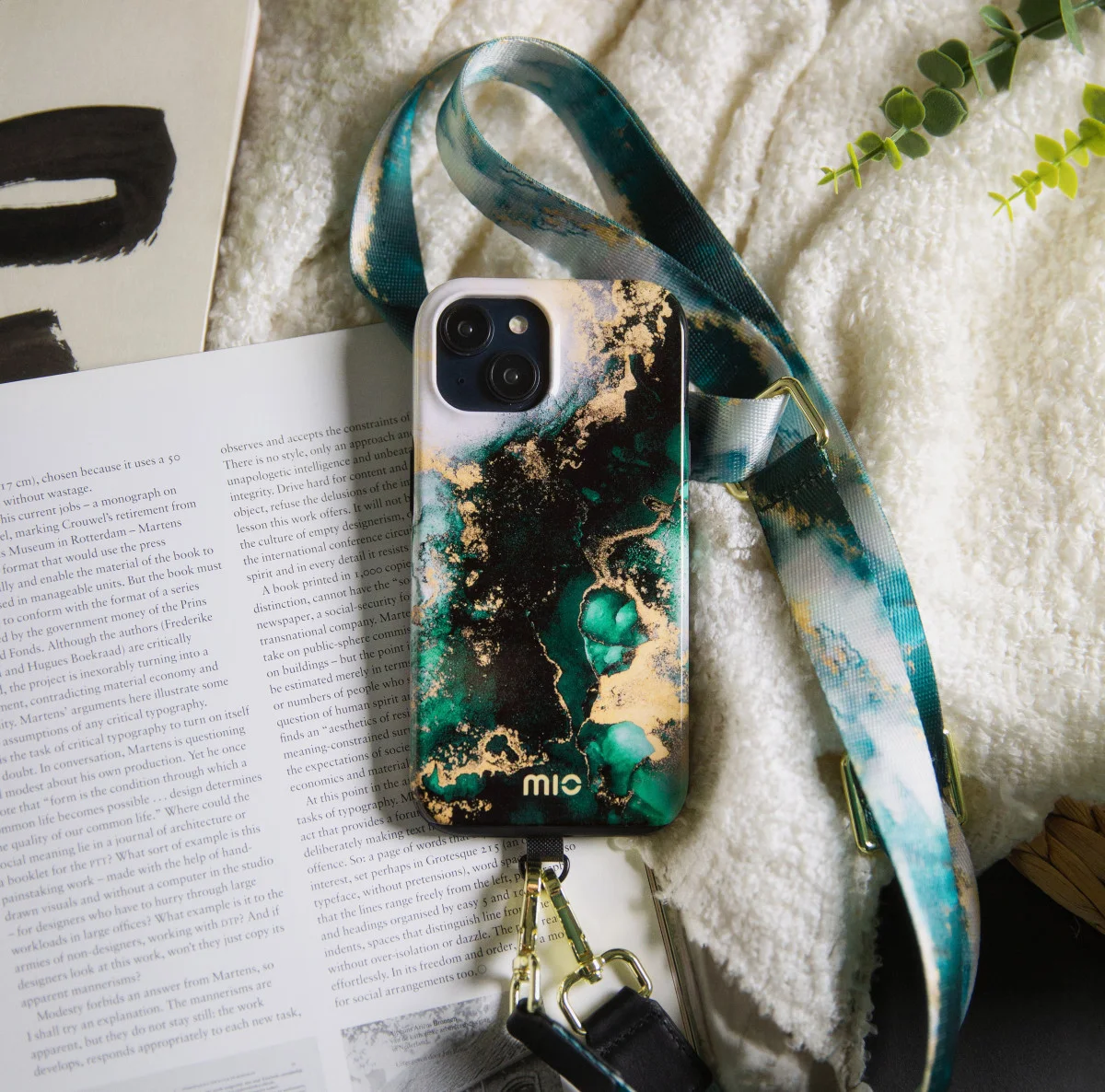 MIO MagSafe Samsung Galaxy A55 Hoesje Hard Shell Back Cover Green Marble afbeelding 8