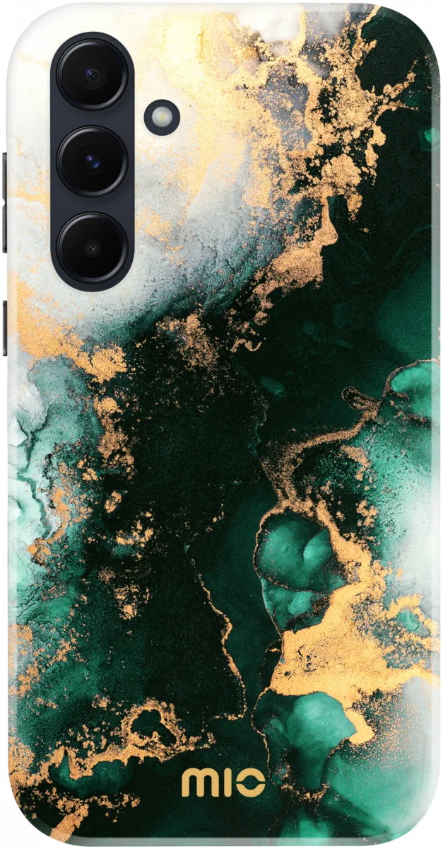 MIO MagSafe Samsung Galaxy A55 Hoesje Hard Shell Back Cover Green Marble afbeelding 1