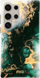 MIO MagSafe Samsung Galaxy S24 Ultra Hoesje Hard Shell Green Marble afbeelding