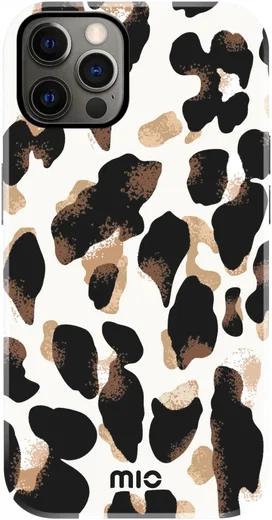 MIO MagSafe Apple iPhone 12 / 12 Pro Hoesje Back Cover Leopard afbeelding 1