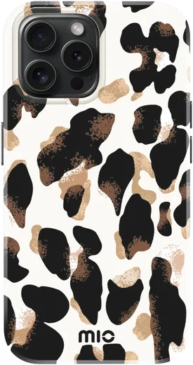 MIO MagSafe Apple iPhone 15 Pro Hoesje Hard Shell Back Cover Leopard afbeelding 1