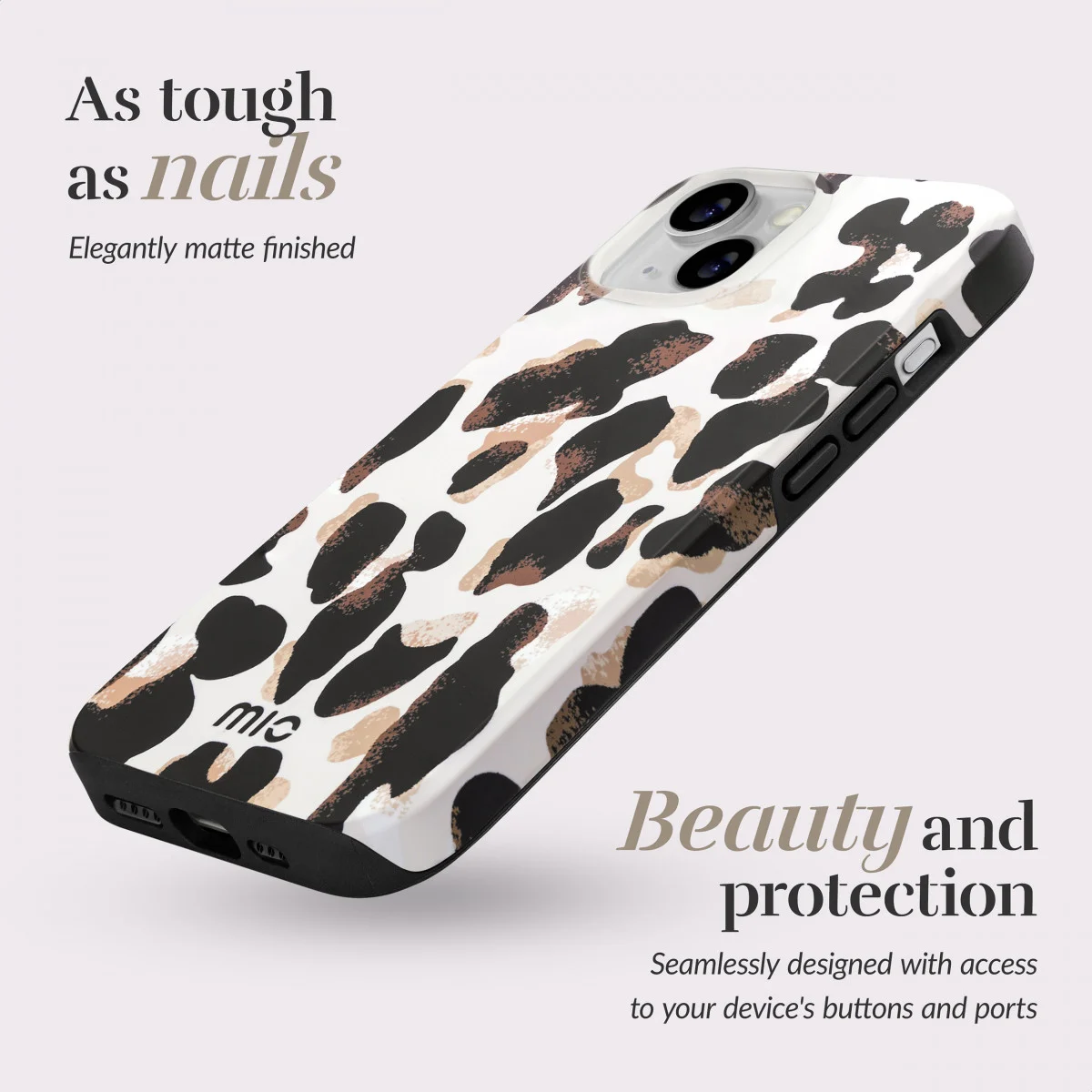 MIO MagSafe Apple iPhone 15 Pro Hoesje Hard Shell Back Cover Leopard afbeelding 3