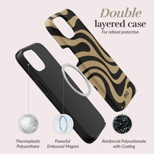 MIO MagSafe Apple iPhone 15 / 14 / 13 Hoesje Back Cover Swirl afbeelding 3