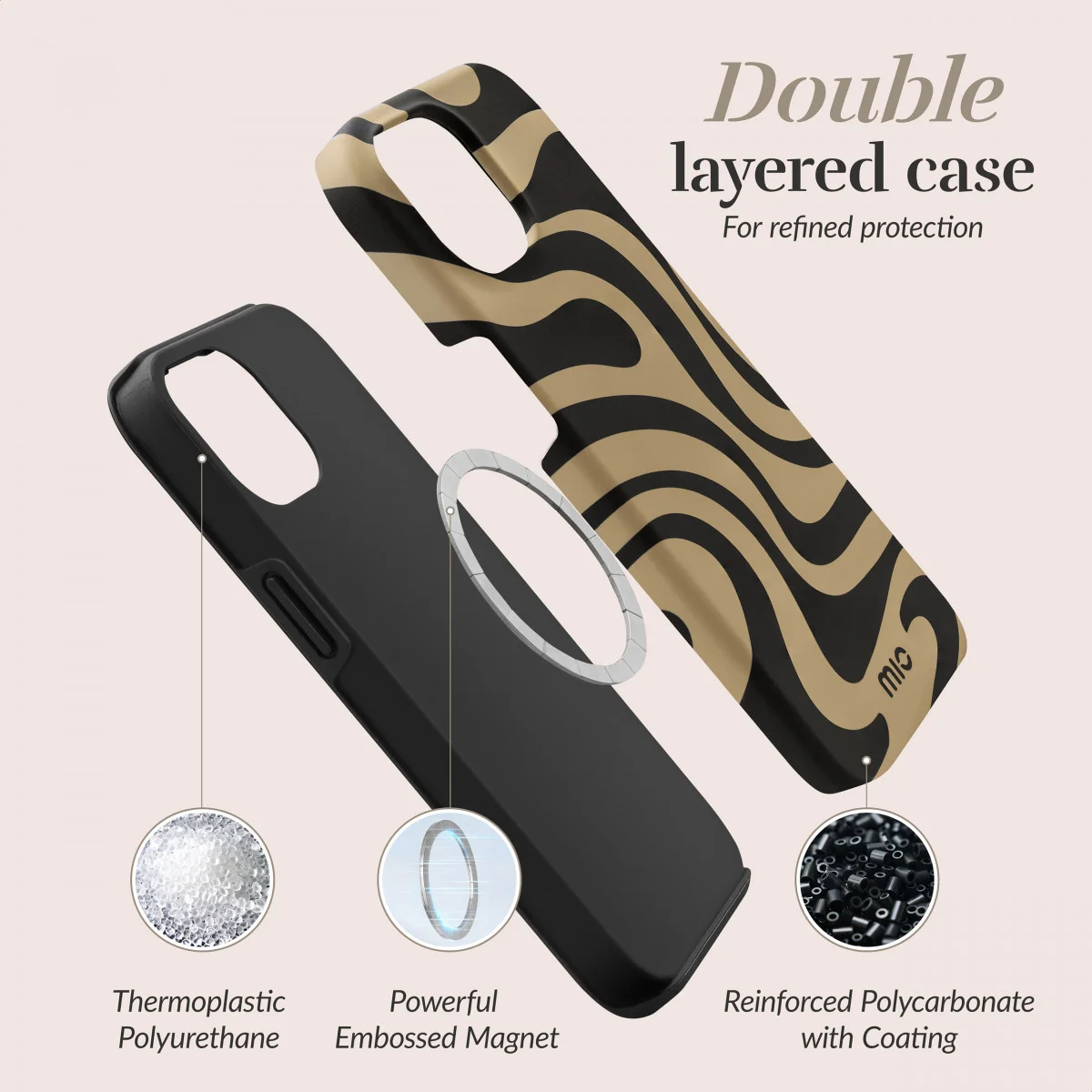 MIO MagSafe Apple iPhone 11 / XR Hoesje Hard Shell Cover Swirl afbeelding 4