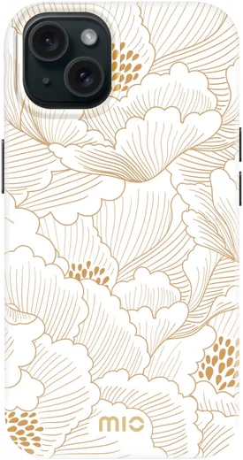 MIO MagSafe Apple iPhone 15 / 14 / 13 Hoesje Back Cover White Roses afbeelding 1