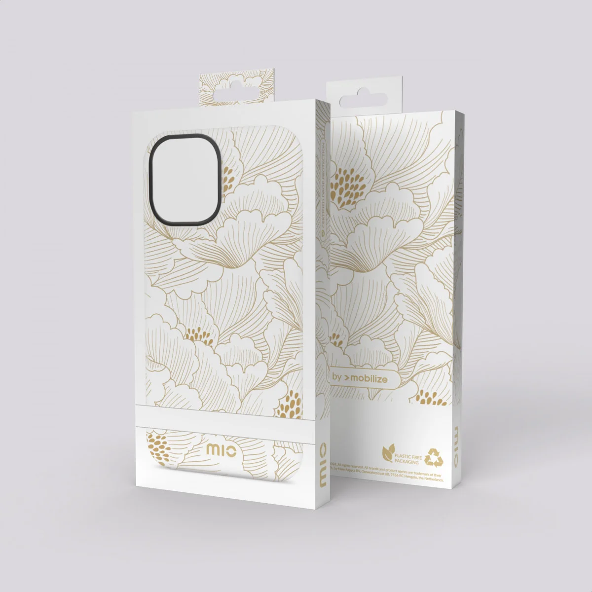 MIO MagSafe Apple iPhone 15 / 14 / 13 Hoesje Back Cover White Roses afbeelding 10