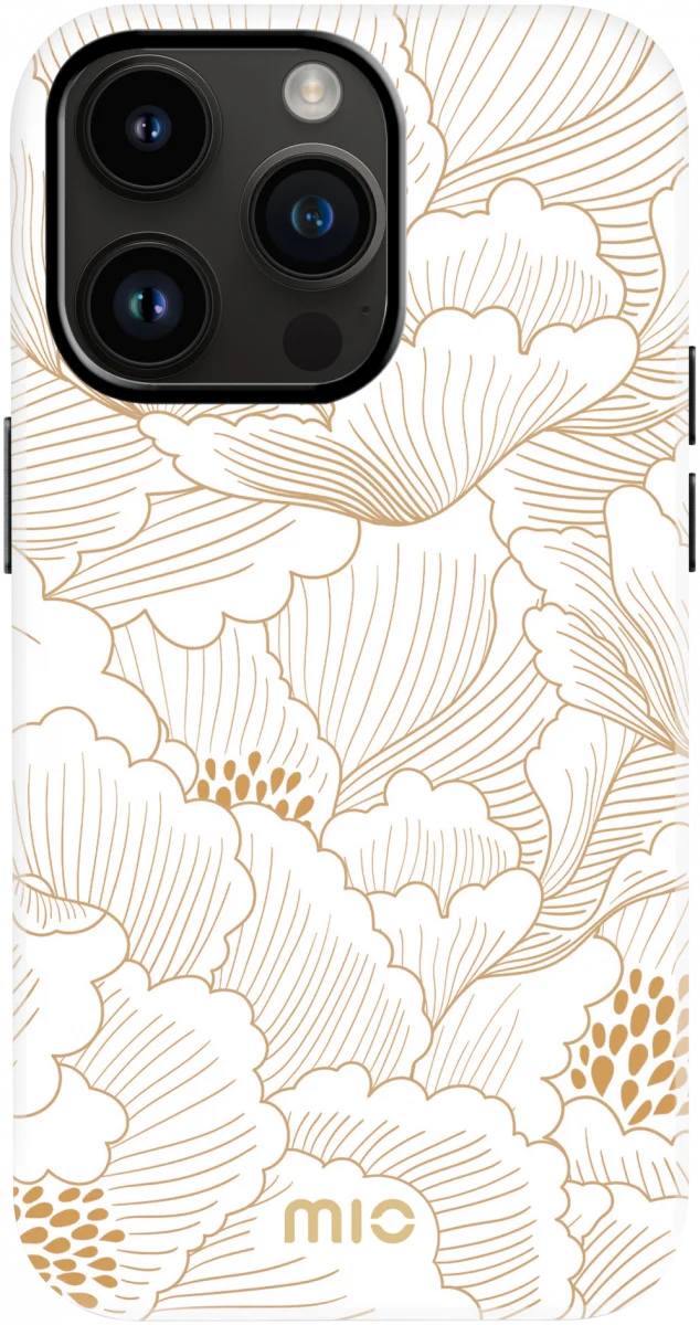 MIO MagSafe Apple iPhone 14 Pro Hoesje Hard Shell Cover White Roses afbeelding 1