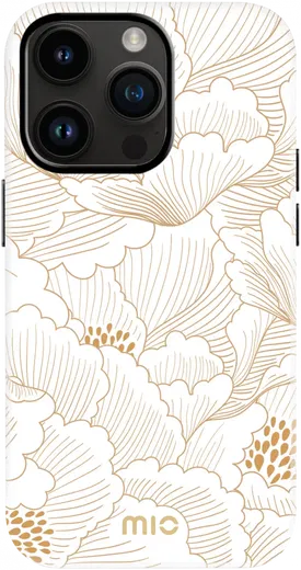 MIO MagSafe Apple iPhone 14 Pro Hoesje Hard Shell Cover White Roses afbeelding 1