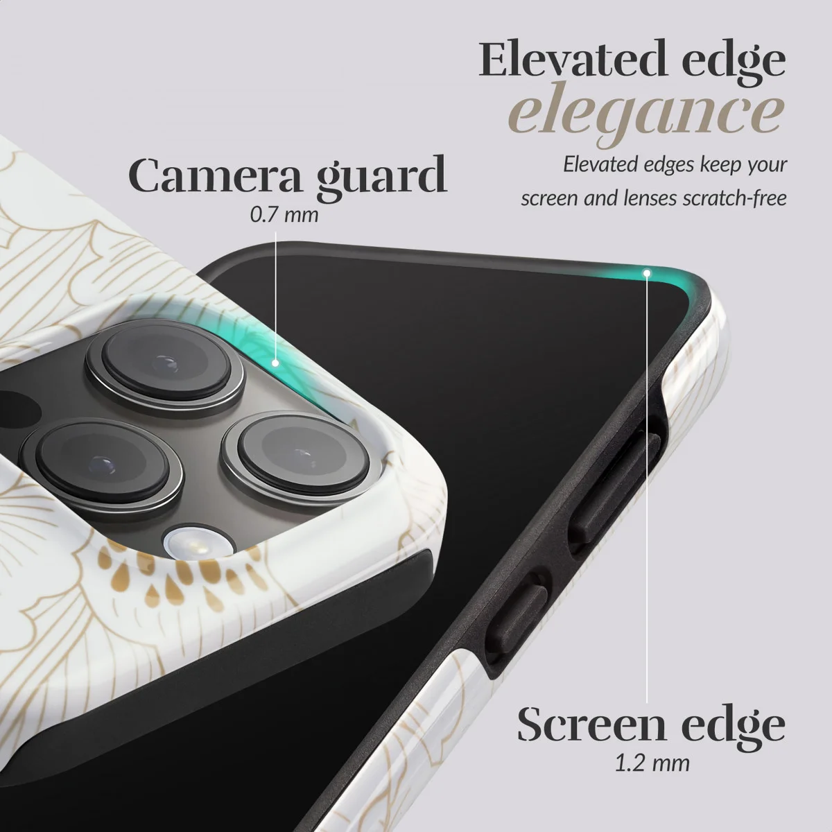 MIO MagSafe Apple iPhone 14 Pro Hoesje Hard Shell Cover White Roses afbeelding 5