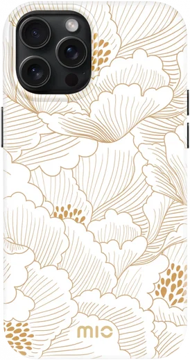 MIO MagSafe Apple iPhone 15 Pro Max Hoesje Hard Shell White Roses afbeelding 1